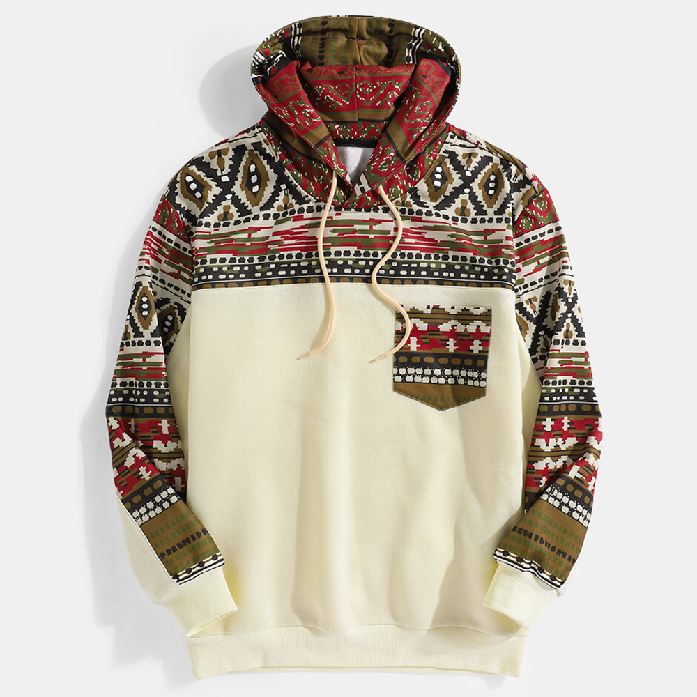 Fashion High Quality Custom Cotton Splicing Men Hoodies
